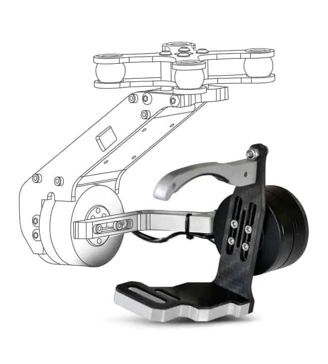 Custom drone gimbal camera stabilizer for QX30